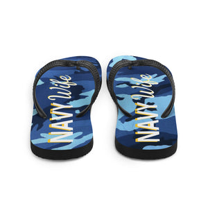 Navy Bride Flip-Flops