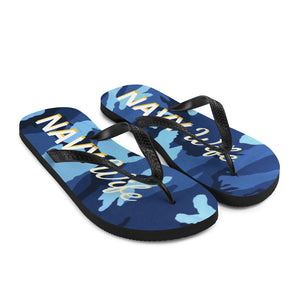 Navy Bride Flip-Flops