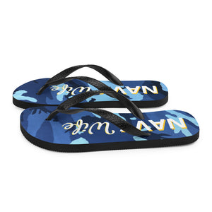 Navy Bride Flip-Flops