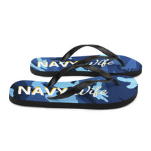 Load image into Gallery viewer, Navy Bride Flip-Flops
