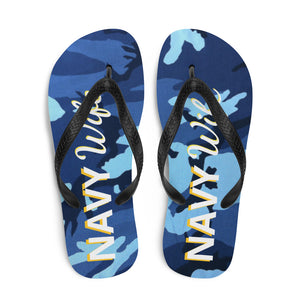 Navy Bride Flip-Flops